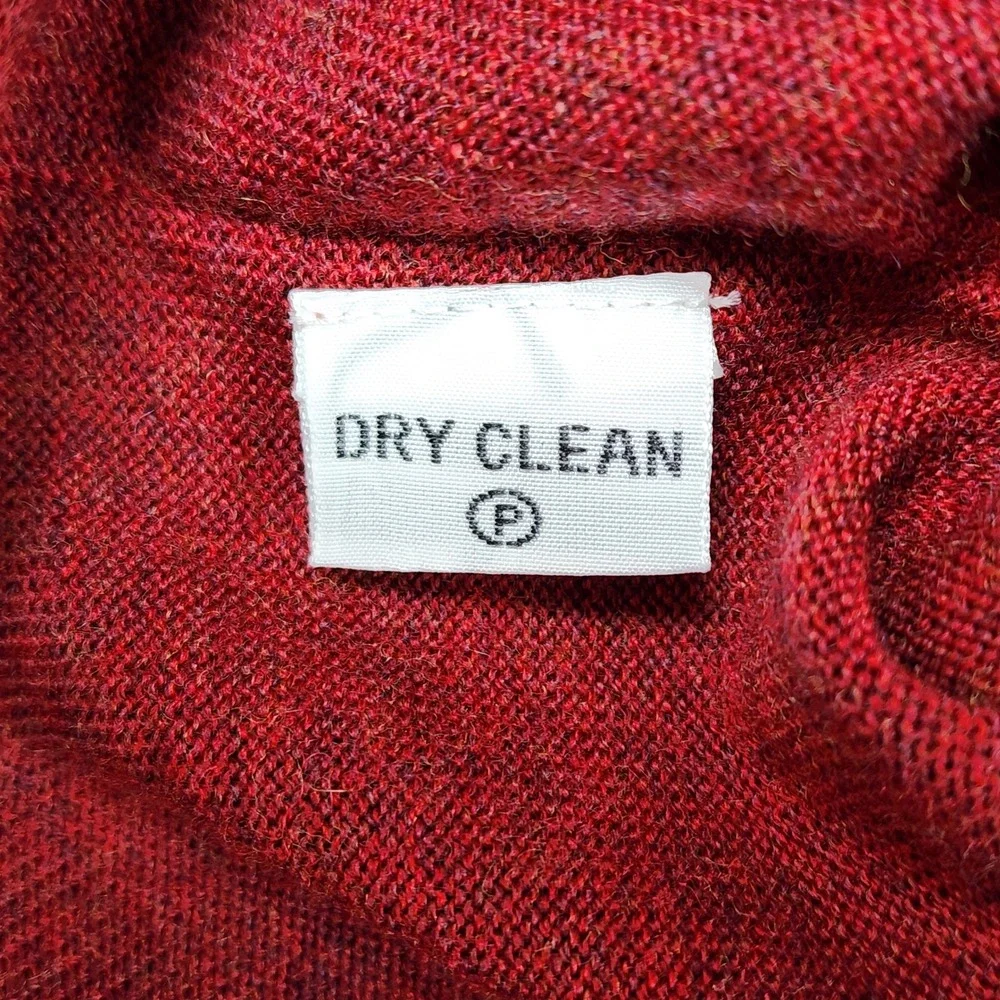 Tommy Bahama Sweater Mens Small V-Neck Extrafine Merino Wool Red Excellent